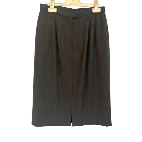 Vintage black wool skirt size 6 - Picture 2 of 4